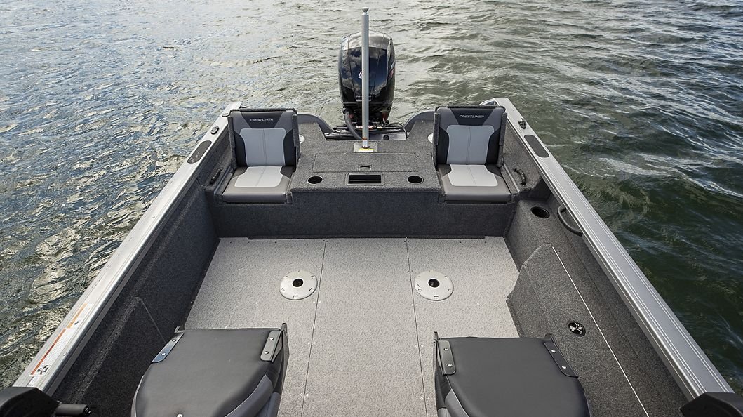 2024 Crestliner 1750 FISH HAWK Black Metallic base w/Silver Metallic accent & Gray interior