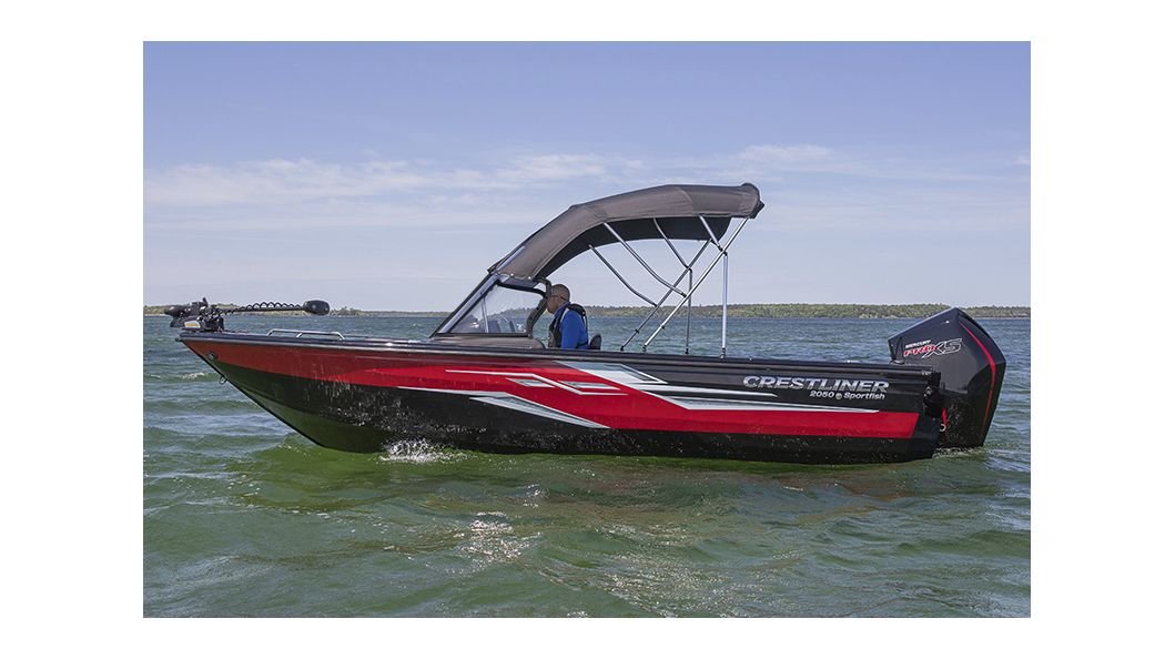 2024 Crestliner 1950 SPORTFISH Black Metallic base w/True Blue Metallic accent & Gray interior