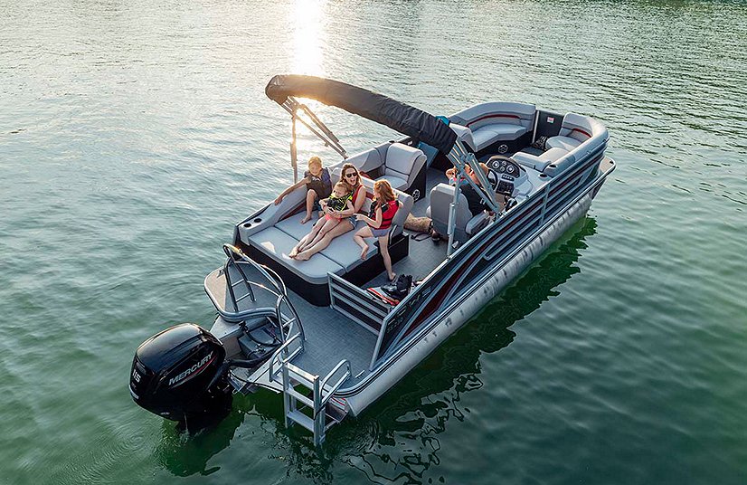 Lowe Boats SS 250CL Charcoal Metallic Exterior Grey Upholstery with Orange Accents