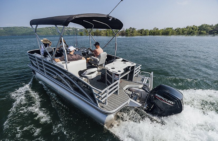 Lowe Boats SF 212 WALK THRU White Metallic Exterior Grey Upholstery with Mono Chrome Accents