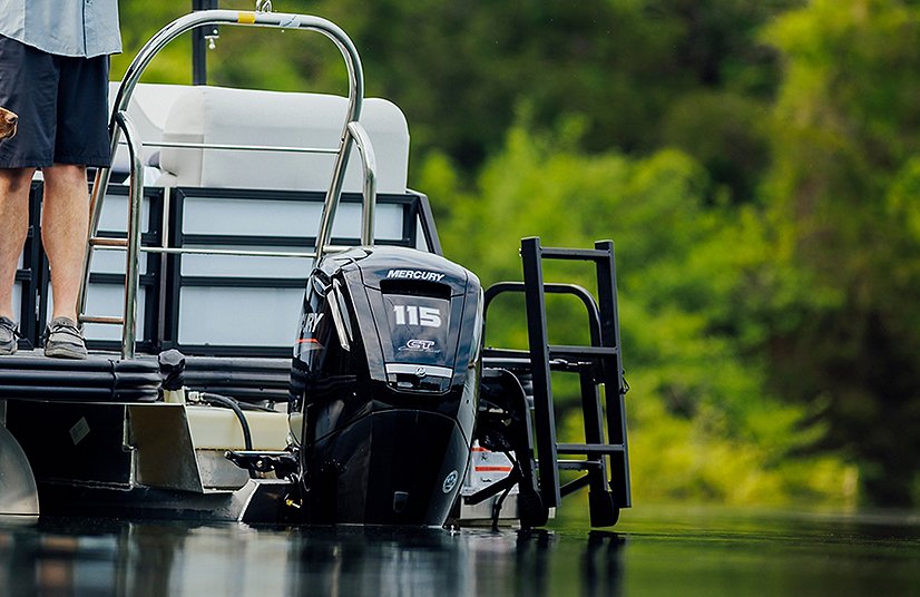 2025 Lowe Boats SF232 WT White Metallic Exterior Gray Upholstery with Blue Accents