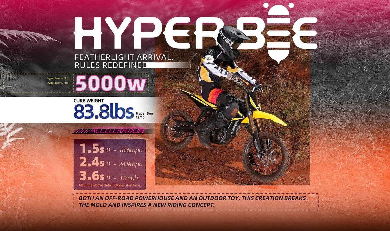 2025 Surron Hyper Bee 14/12 Pink