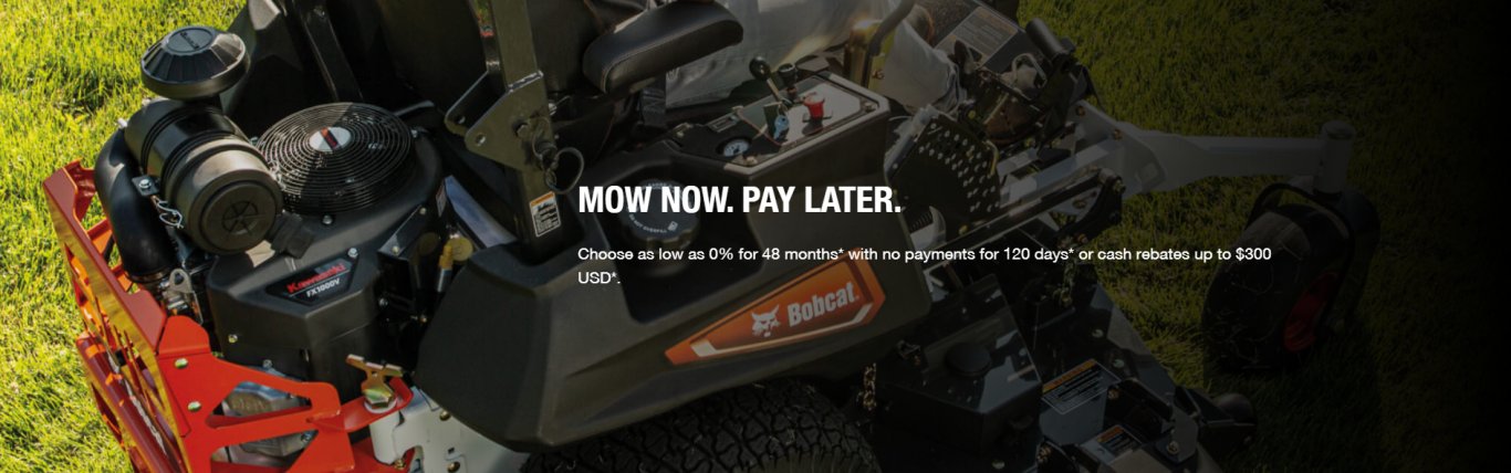 Mower Financing & Cash Rebates