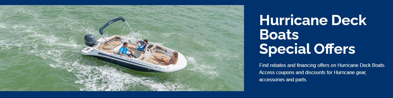 Hurricane Deck Boats Special Offers