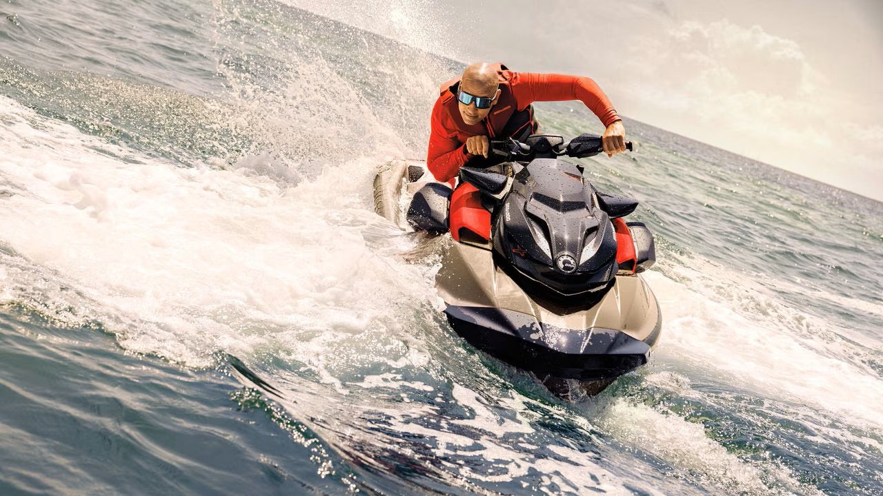 2025 Sea Doo RXP X 325 Metallic Tan / Lava Red Premium