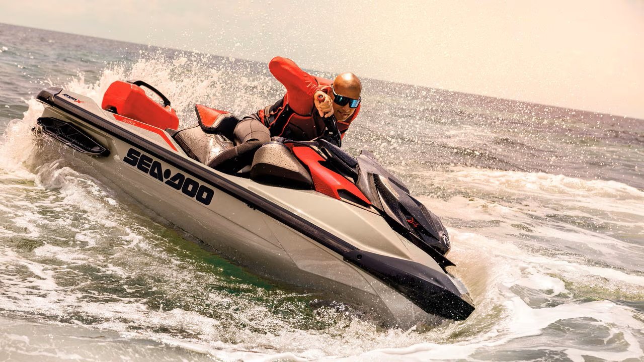 2025 Sea Doo RXP X 325 Metallic Tan / Lava Red Premium