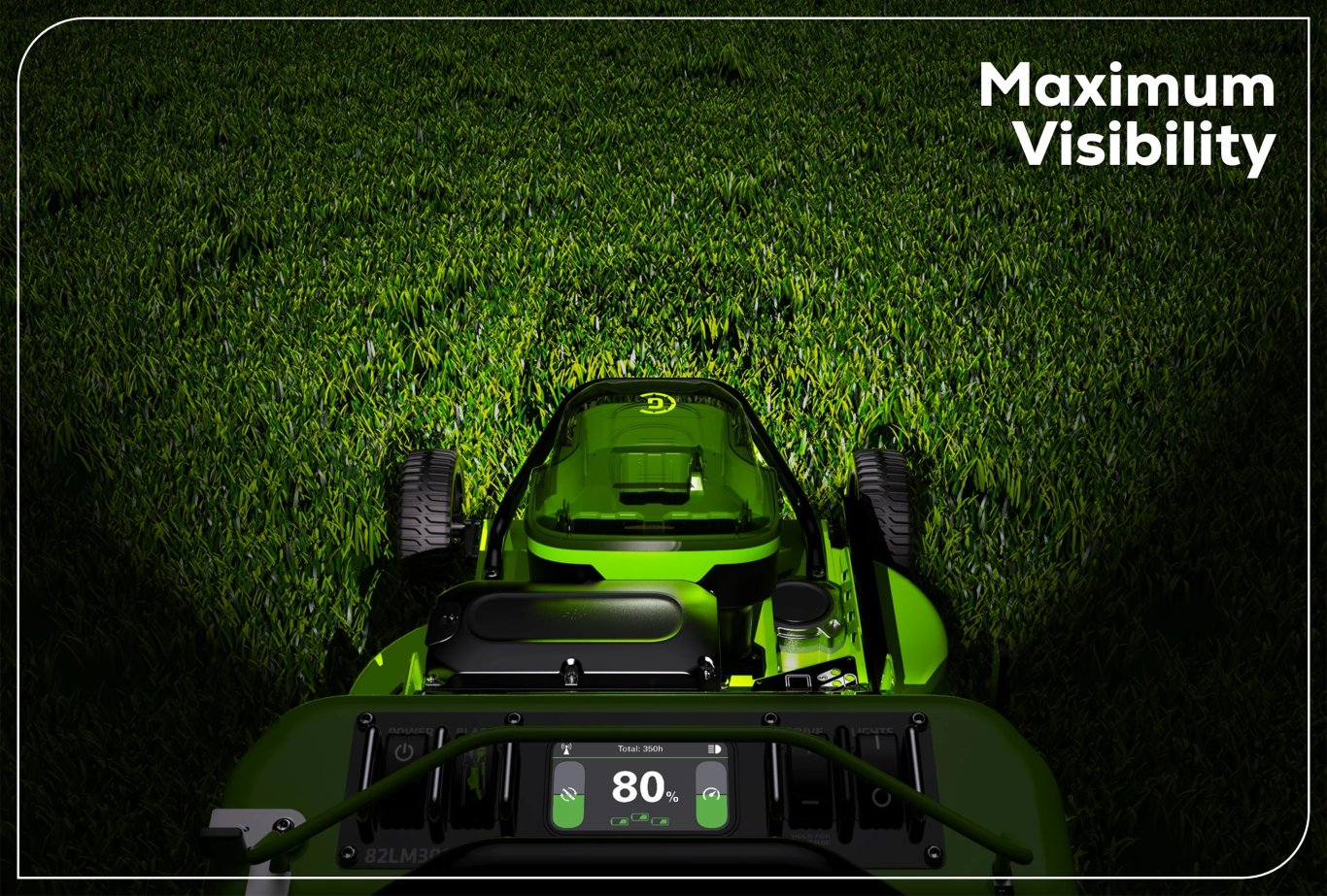 Greenworks Optimus 82V 30” Self Propelled Lawn Mower with (3) 8Ah Batteries and Dual Port Charger | 82LM30S 83DP 82LM255