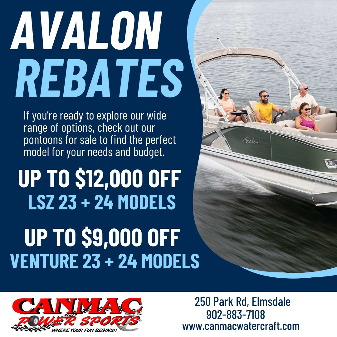 Don't miss out on Avalon Pontoons Summer / Fall Sales Event!