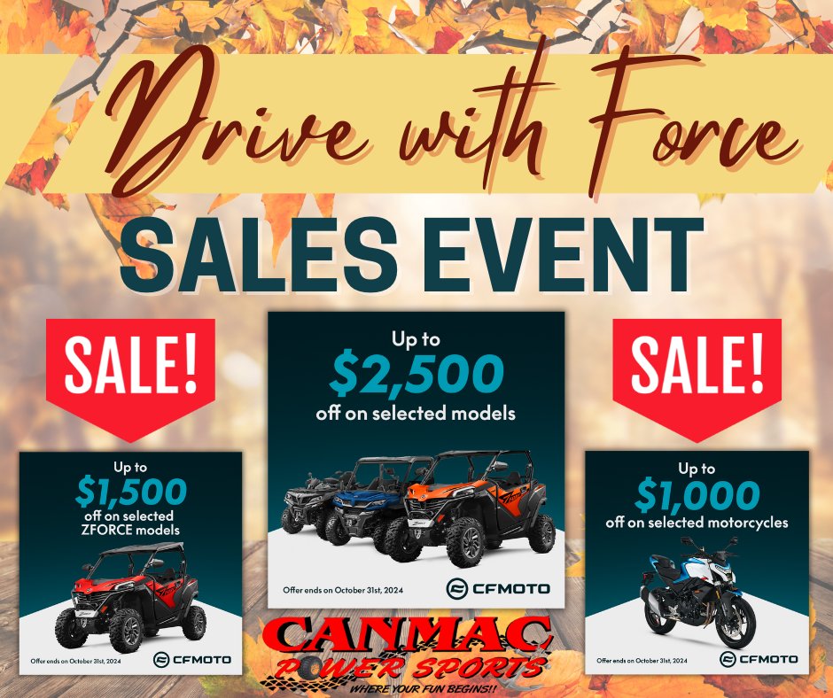 CFMOTO Drive with FORCE Sales Event