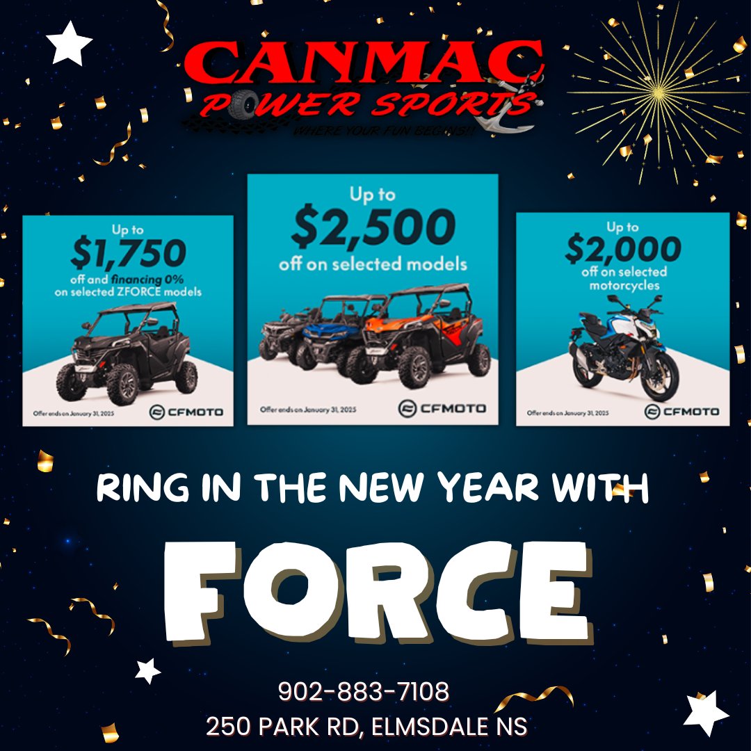 Ring in the new year with a shiny NEW CFMOTO!