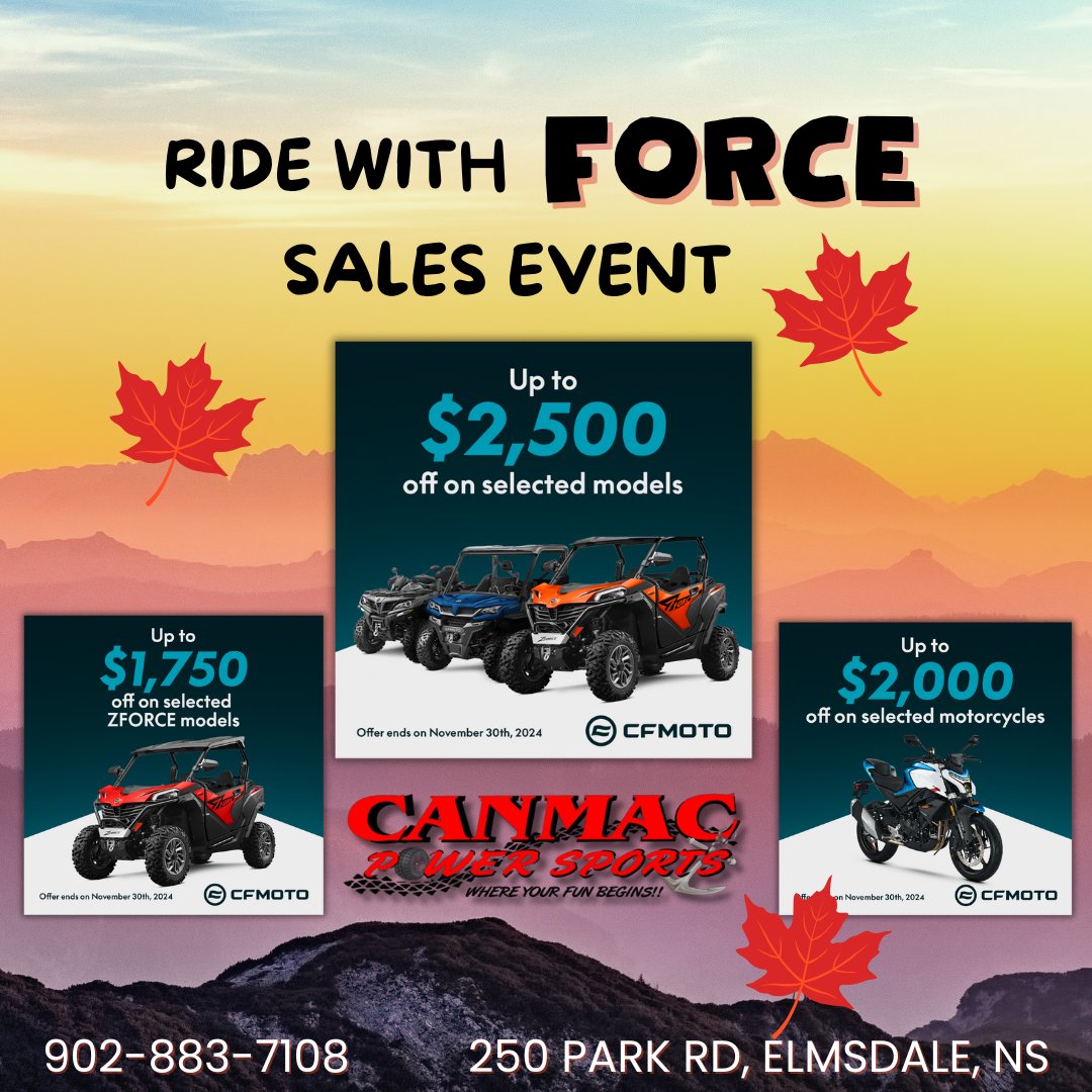 CFMOTO's Ride with Force Sales Event