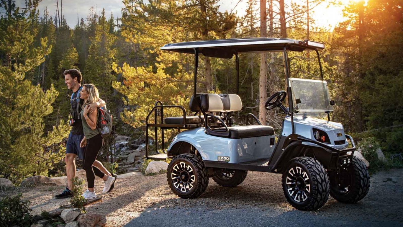 Ezgo EXPRESS S4 ELITE LITHIUM Electric Blue