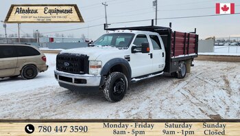 2008 Ford F 550 XLT Crew Cab Flatbed Truck