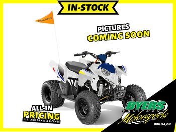 2024 Polaris OUTLAW 110 EFI BRIGHT WHITE / POLARIS BLUE