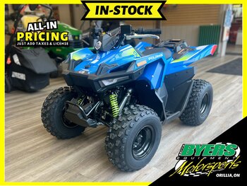 2024 Polaris OUTLAW 70 EFI VELOCITY BLUE / LIFTED LIME