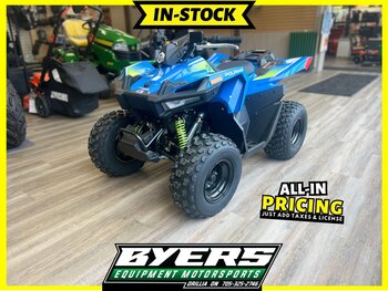 2025 Polaris Outlaw 70 EFI Velocity Blue / Fierce Fuchsia