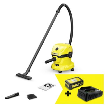 Karcher WD 1 Compact Cordless Wet/Dry Vac Set