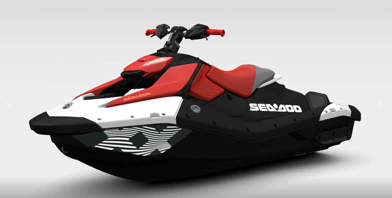 2026 Sea Doo Spark Trixx for 1 Dragon Red / Bright White