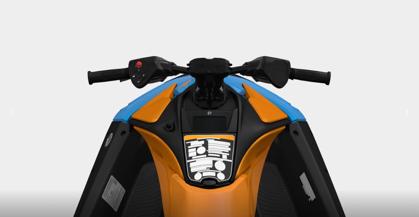 2026 Sea Doo Spark Trixx for 3 NEW Gulfstream Blue / Orange Crush