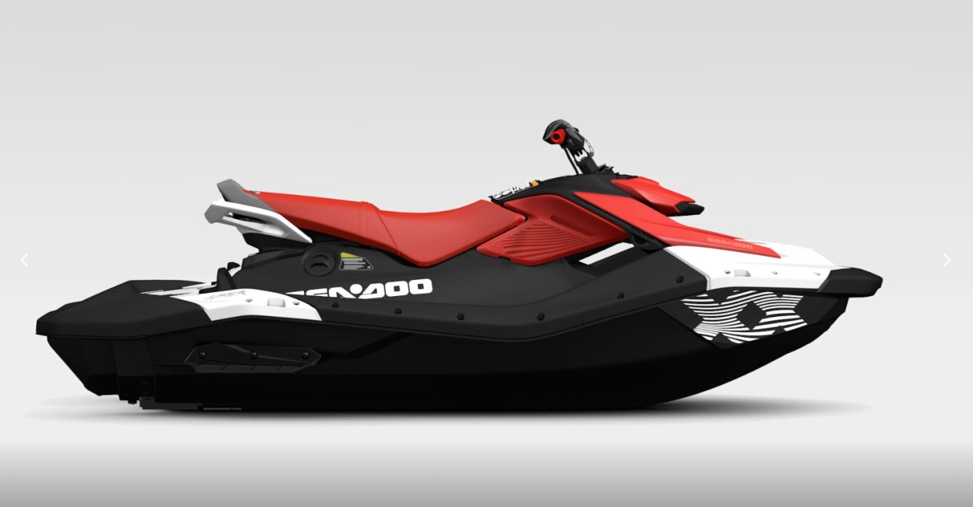 2026 Sea Doo Spark Trixx for 3 Dragon Red / Bright White