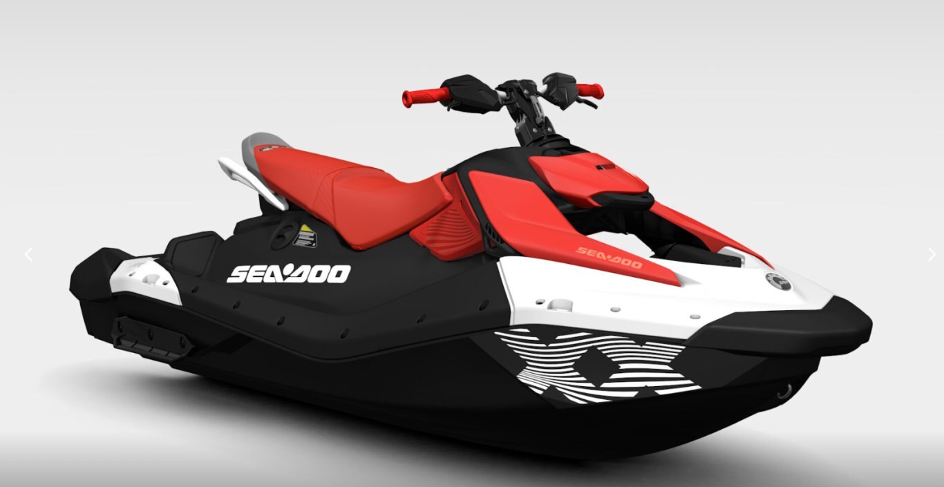 2026 Sea Doo Spark Trixx for 3 Dragon Red / Bright White