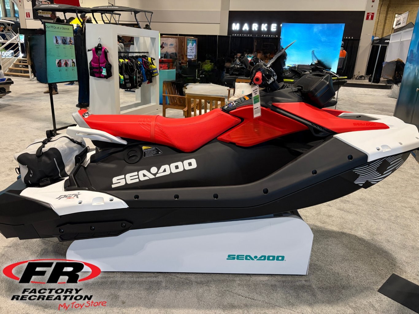 2026 Sea Doo Spark Trixx for 3 Dragon Red / Bright White
