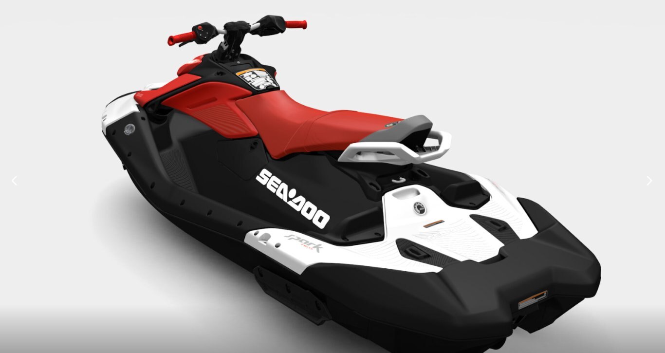 2026 Sea Doo Spark Trixx for 3 Dragon Red / Bright White