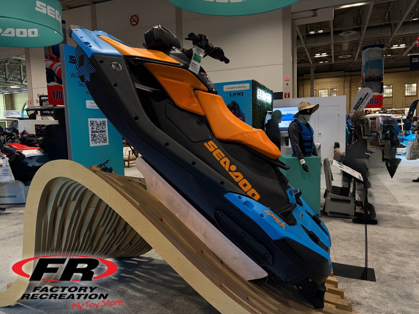 2026 Sea Doo Spark Trixx for 1 NEW Gulfstream Blue / Orange Crush