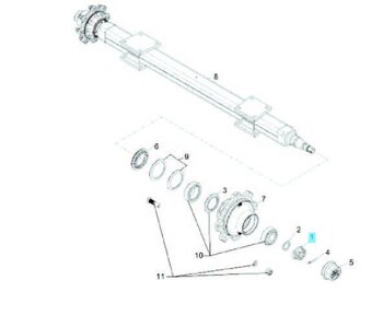 LEMKEN Heliodor Wheel Stud (M20 x 1.5 x 60)