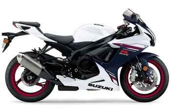 2025 Suzuki GSX R600 Pearl Brilliant White / Metalic Mat Stelar Blue