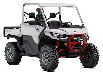 2025 Can Am Defender X MR With Half Doors Hyper Silver & Legion Red