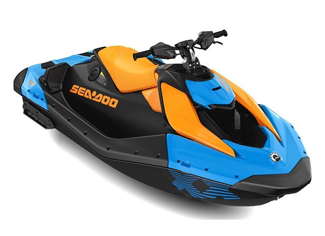 2026 Sea Doo Spark™ Trixx for 1 NEW Gulfstream Blue and Orange Crush