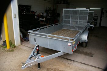 2024 5X10 UTILITY TRAILER, SINGLE AXLE, GALVANIZED, GALVANIZED, SILVER, 2990GVWR 