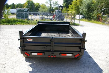 2025 6X10 DUMP TRAILER, TANDEM AXLE, STEEL, BLACK, 7055GVWR 