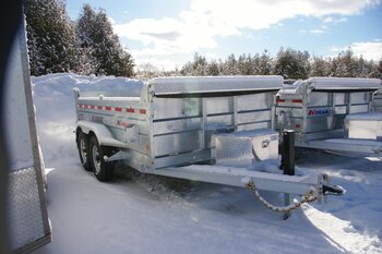 2025 82X12 DUMP TRAILER, TANDEM AXLE, GALVANIZED, GALVANIZED, Hyd Jack, 14000GVWR 