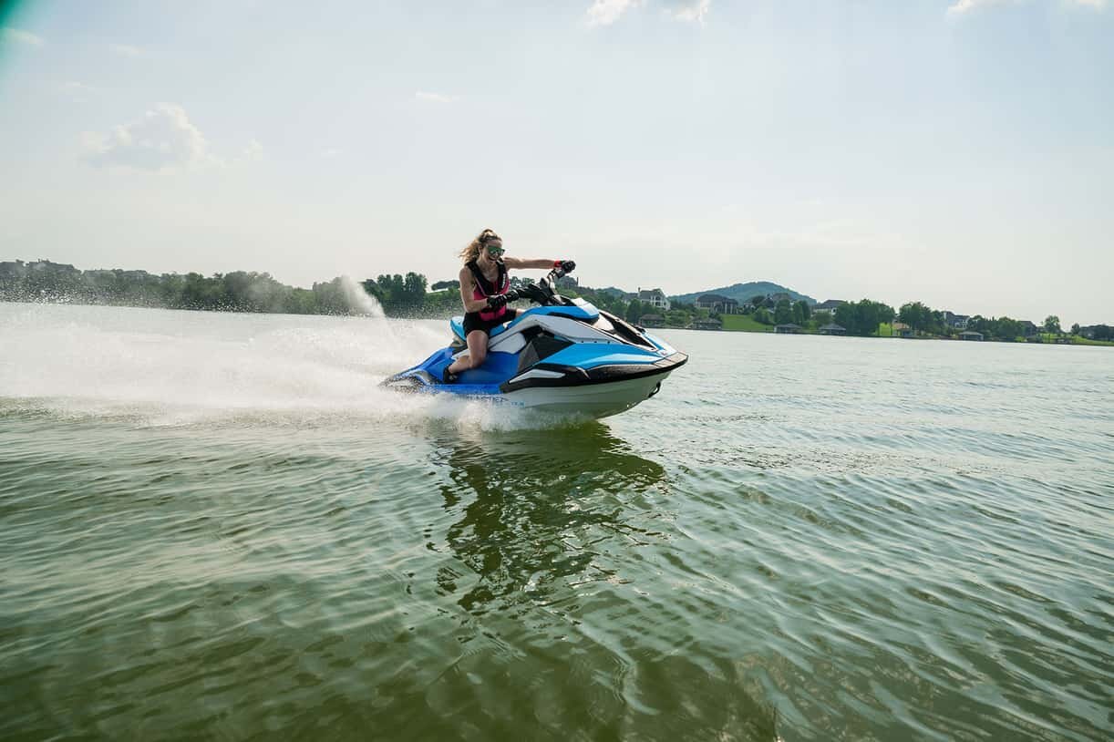 2026 Yamaha JetBlaster DLX 3 UP Azure Blue/White