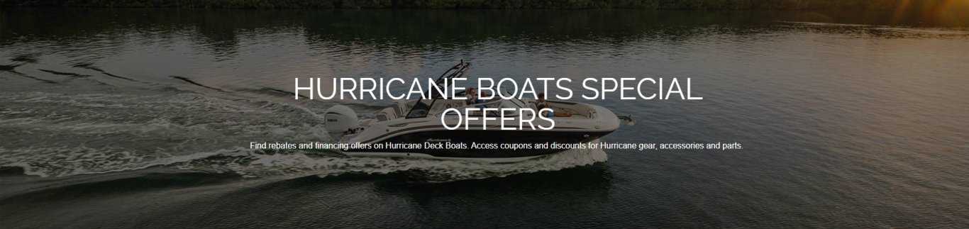 Hurricane Deck Boats Special Offers