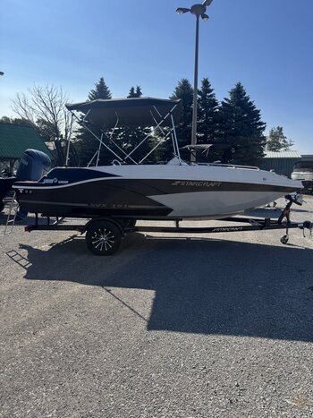 2025 STARCRAFT SVX 211 OB CC W/150HP YAMAHA AND CUSTOM MATCHED TRAILMASTER TRAILER