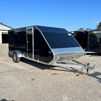 Aluminum 7x16 2 place Hybrid Snowmobile/ 2 ATV Trailer