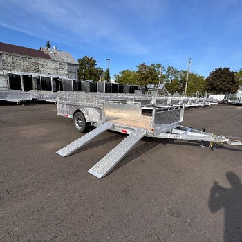 Aluminum 7x14 Single Axle 3 place Side Load ATV trailer