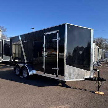7x16 Barn Door Tandem Axle Enclosed cargo Trailer