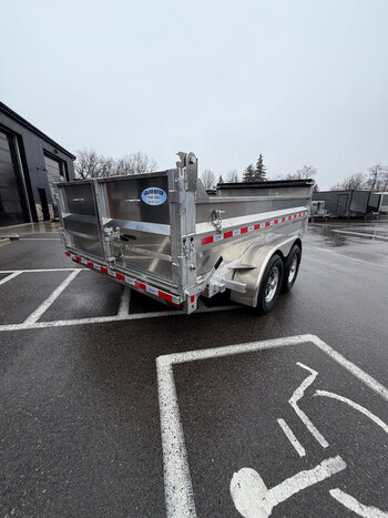 Aluminum 80x14 7 TON Dump Trailer with spreader gate and ramps