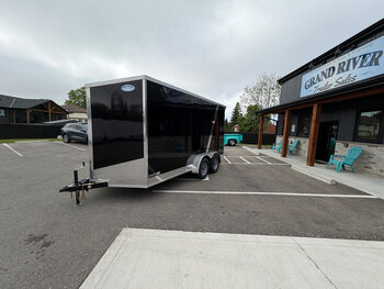 7x12 Tandem Axle 6.6 FT Interior barn door Enclosed Cargo Trailer