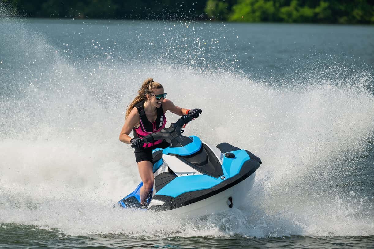 2026 Yamaha JetBlaster DLX 3 UP Azure Blue/White