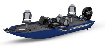 2025 Lowe Boats Skorpion 16 Black Exterior Gray Carpeted Interior