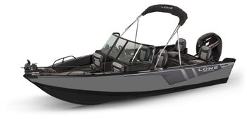 2025 Lowe Boats FM 1800 WT 2 Tone Black Base & Candy Apple Red Accent
