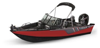 2025 Lowe Boats FM 1675 SC 2 Tone Black Base & Candy Apple Red Accent