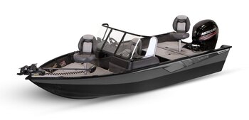 2025 Lowe Boats FM 1675 WT 2 Tone Black Base & Candy Apple Red Accent
