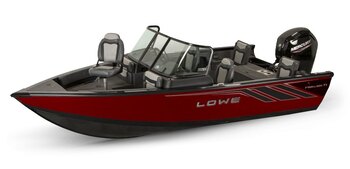 2025 Lowe Boats FS 1900 2 Tone Black Base & Candy Apple Red Accent