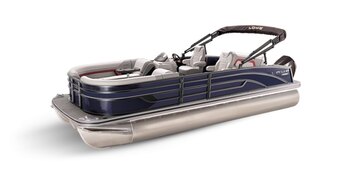 2025 Lowe Boats SS 210 Indigo Metallic Exterior Gray Upholstery with Red Accents